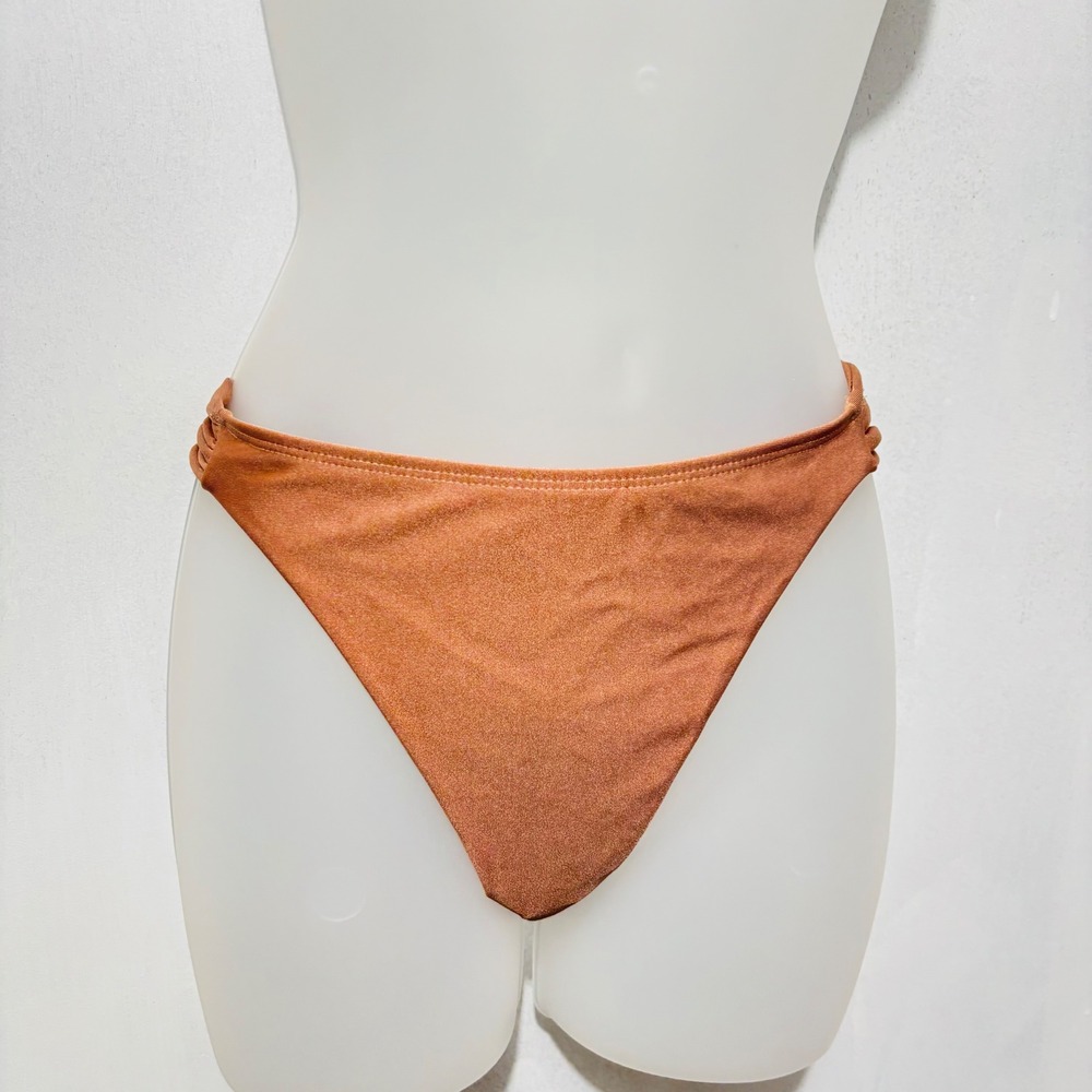 ASOS DESIGN Bronze Bikini Bottoms Ruched Sides Swimwear Beach Summer‎ Size US 10